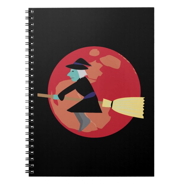 Carnet Sorcière volant la nuit (Devant)