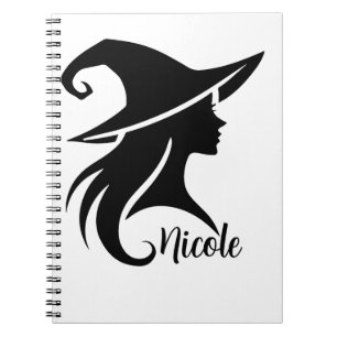 Carnet Sorcière Wiccan Chapeau Noir Fête d'Halloween