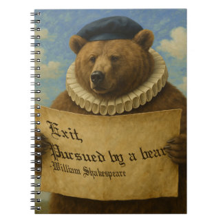 Carnet Sortie, poursuivi par un ours citation de Shakespe