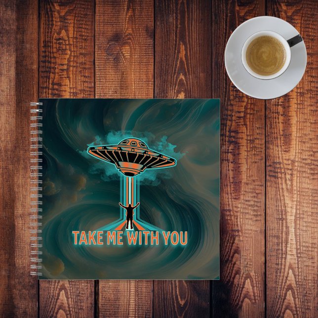 Carnet Soucoupe volante style années 60 vintage (Créateur téléchargé)