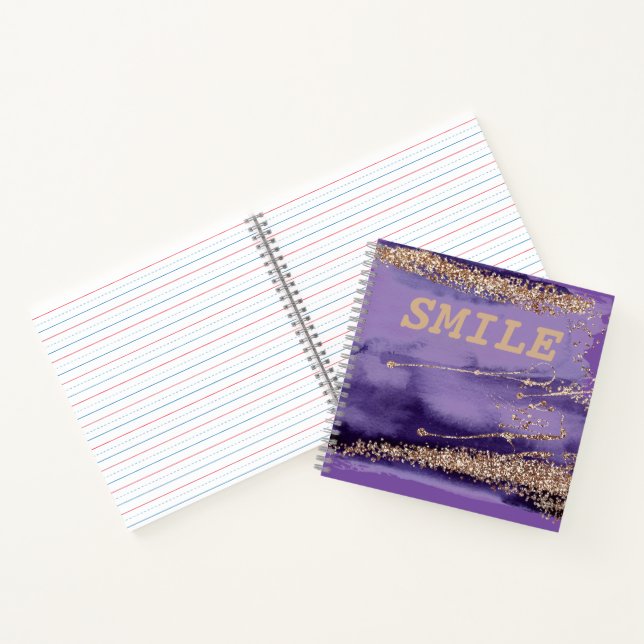 Carnet Sourire Cool Or Rose Personnel  (Intérieur)