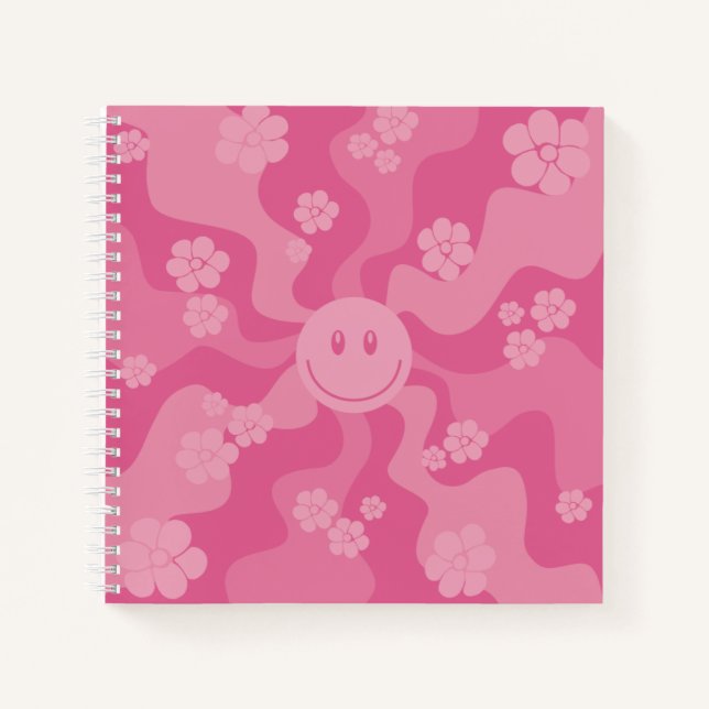 Carnet Sourire - rose (Devant)