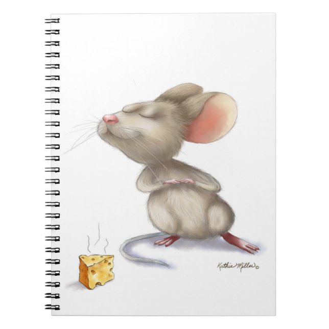 Carnet Souris adorable et dessin animé de fromage	 (Devant)