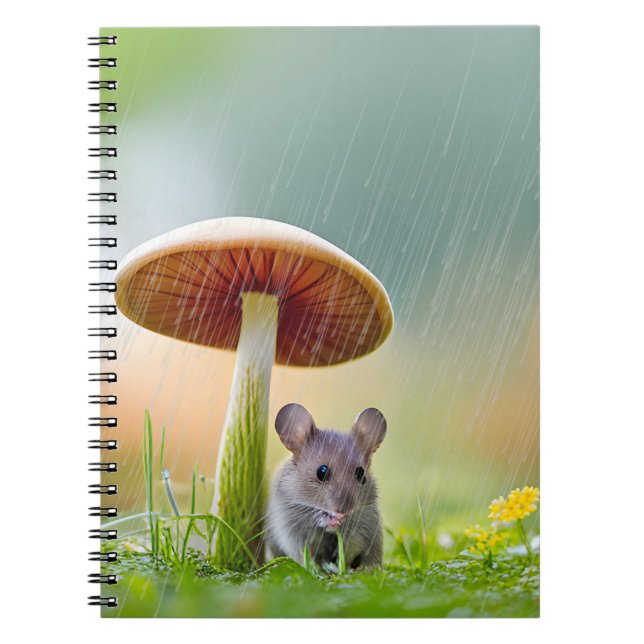 Carnet Souris Dans La Pluie (Devant)