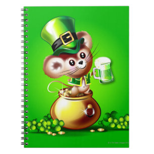 Carnet Souris dans le pot de la pinte d'avoirs en or de