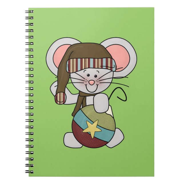 Carnet Souris de Noël avec l'ornement (Devant)