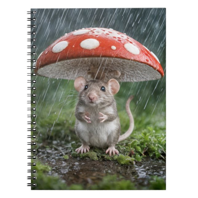 Carnet Souris sous un champignon (Devant)