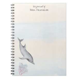 Carnet Sous le dauphin marin Personnalisé 2