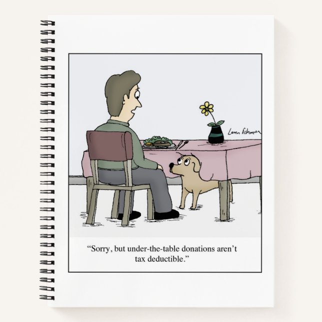 Carnet Sous Table Donation Taxes Chien Dessin (Devant)