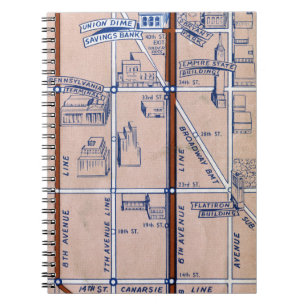 CARNET SOUTERRAIN MAP, 1940 2 DE NEW YORK