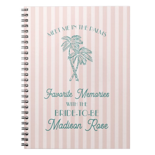 Carnet Souvenirs préférés de Palm Springs rose avec la ma (Devant)