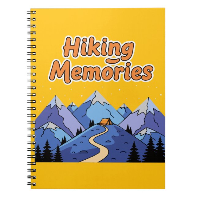 Carnet "Souvenirs Randonnées" Whimsical Mountain Camping (Devant)