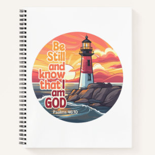 Carnet Soyez calme et sachez que je suis Dieu Bible Verse