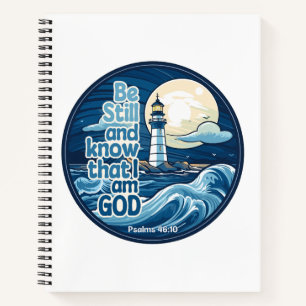 Carnet Soyez calme et sachez que je suis Dieu Bible Verse