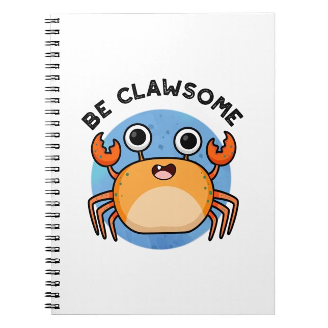 Carnet Soyez Drôle et Positif Crabe à Mots d'Esprit  (Devant)