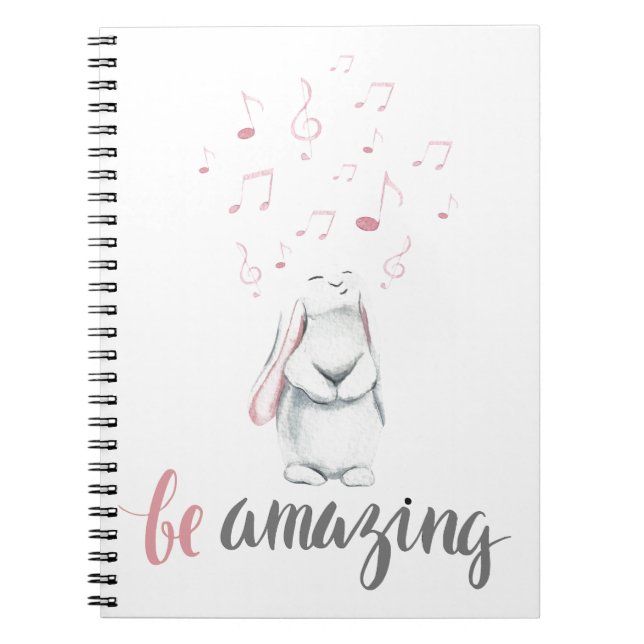 Carnet Soyez Extraordinaire Musique Bunny (Devant)