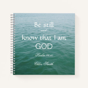 Carnet Soyez forts en Dieu Bible Verse Psaume 46:10