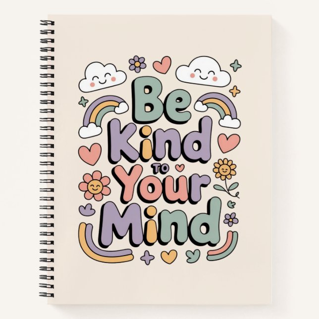 Carnet Soyez gentil avec vous-même, Motivation, Inspirati (Devant)