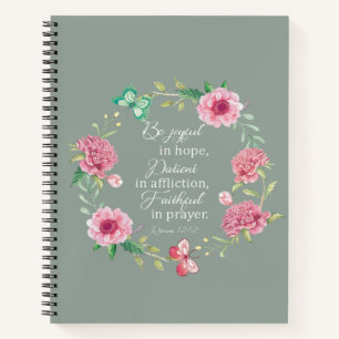 Carnet Soyez joyeux dans l'espoir vers la Bible Romains 1
