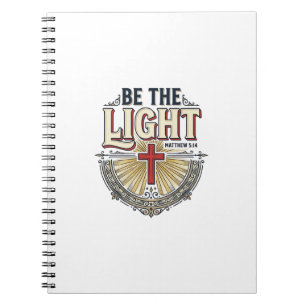 Carnet Soyez la lumière Modèle de T-shirt chrétien vintag