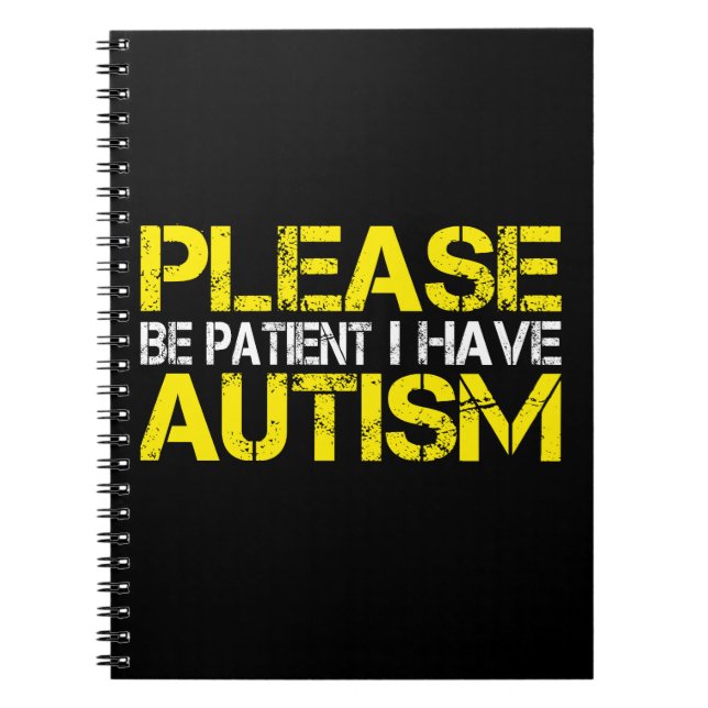 Carnet Soyez patient, j'ai de l'autisme (Devant)