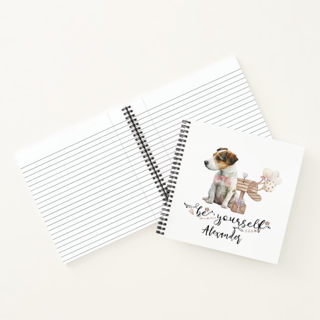 Carnet Soyez Personnalisé Jack Russell Puppy (Intérieur)