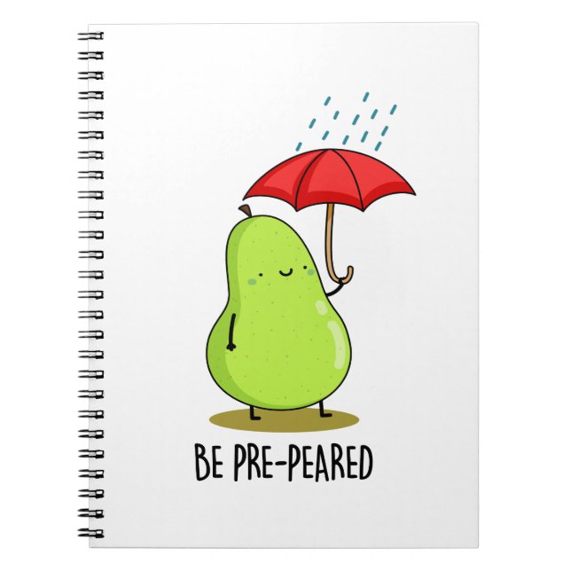 Carnet Soyez Pré-Poir-és Drôle Poire sous la Pluie Jeu de (Devant)
