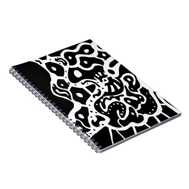 Carnet "Space" B&W Art Abstrait (Côté Droit)