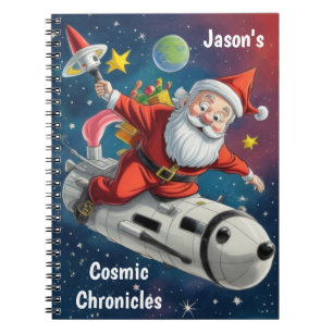 Carnet Space Santa Claus personnalisé