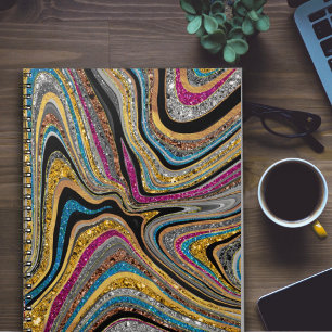 Carnet Sparkle Glam glittery girly marble art