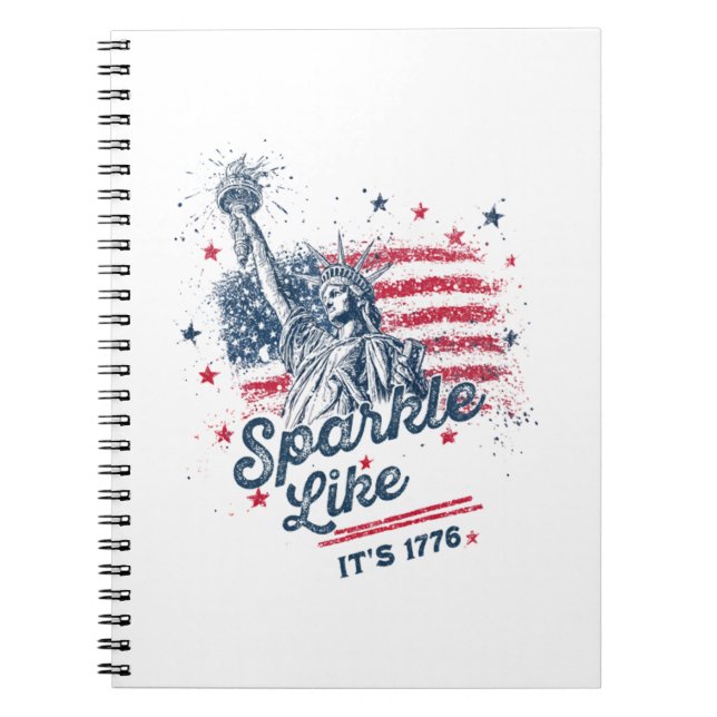 Carnet Sparkle Like It's 1776, Patriotic Design, American (Devant)