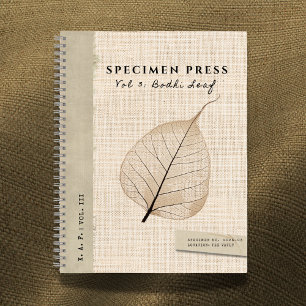 Carnet Specimen Press Vol. 3 : Bodhi squelette Linen-Look