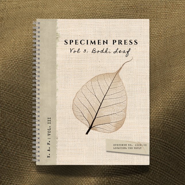 Carnet Specimen Press Vol. 3 : Bodhi squelette Linen-Look (Créateur téléchargé)
