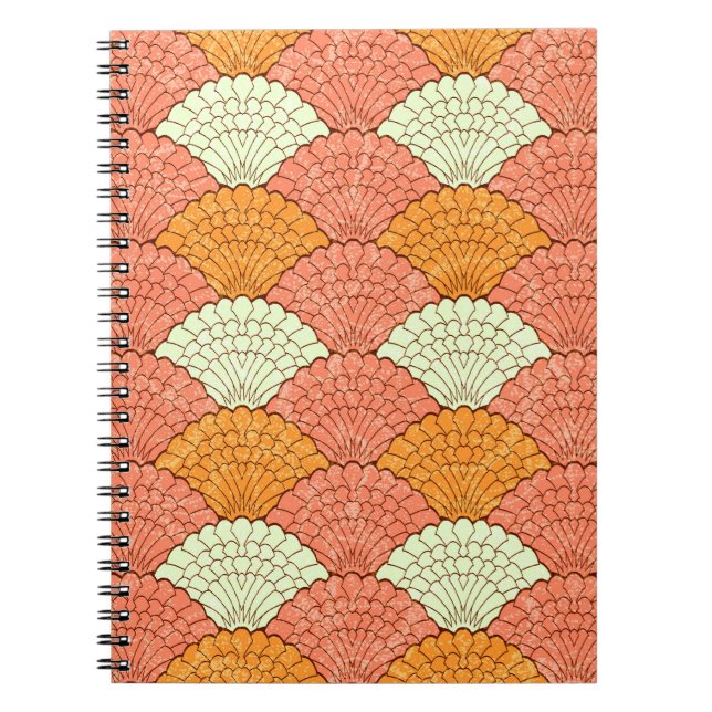 Carnet Spectacle de coquilles : Motifs de la mer Abstrait (Devant)