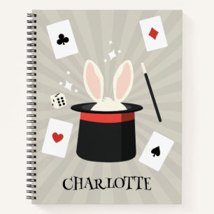 Carnet Spectacle de Magie Magicien Enfants Nom Personnali