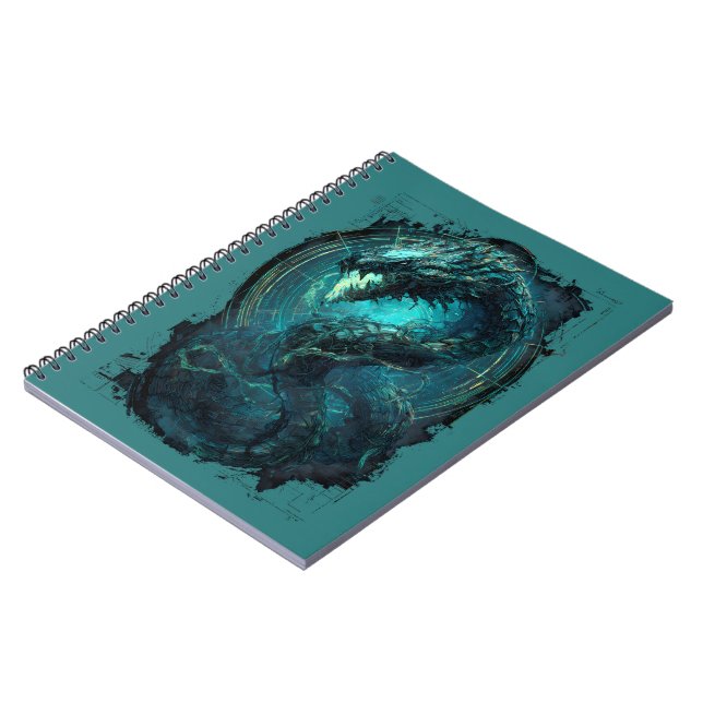 Carnet Spectral Coil Cyberpunk Serpent Dark Art (Côté gauche)