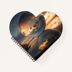 Carnet Sphère Réfléchissante Surréaliste Avec Nuages de C