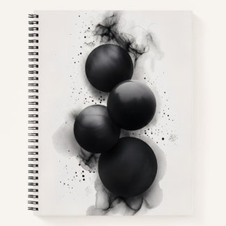 Carnet Sphères noires Art abstrait moderne