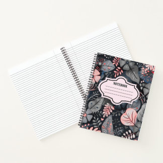 Carnet sphérique floral foncé esthétique