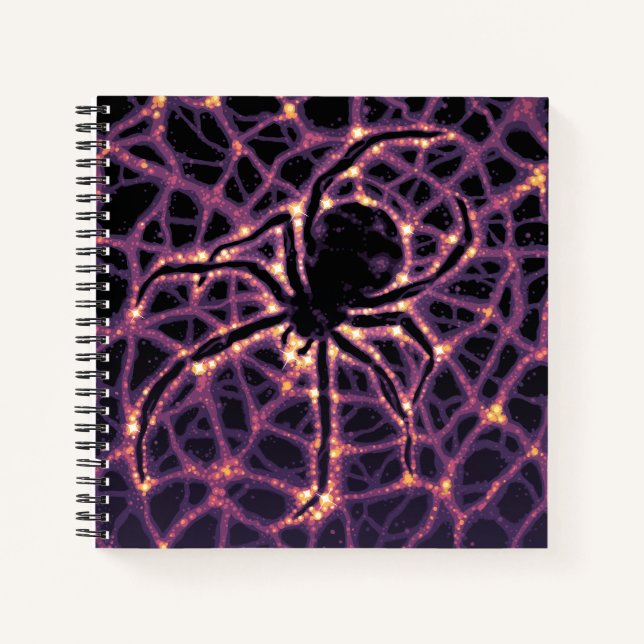 Carnet Spider Cosmic Web, Galaxie d'Halloween des horreur (Devant)