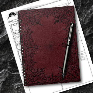 Carnet Spider Witch   Imaginaire rouge foncé Spiderweb fl