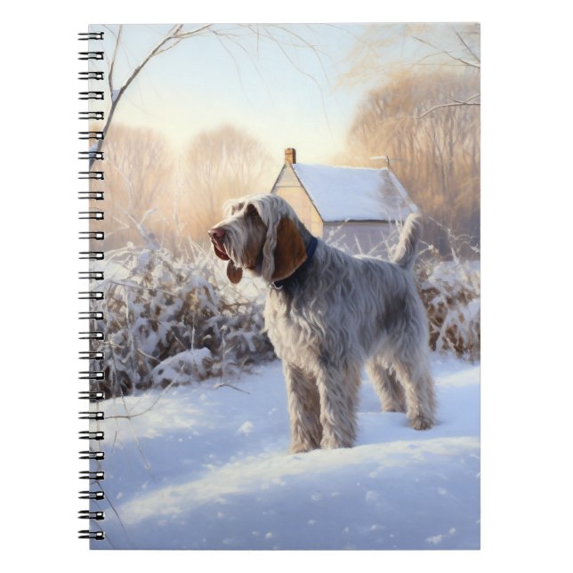 Carnet Spinone Italiano Qu'il neige Noël (Devant)