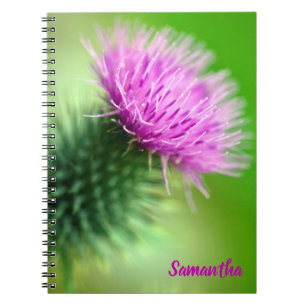Carnet spiral à chardon pourpre
