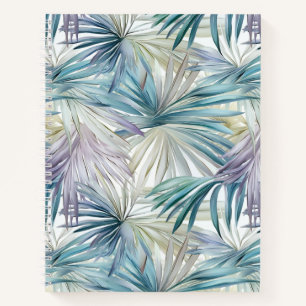 Carnet spiral à motif feuille Pastel Palm
