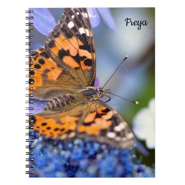 Carnet spiral à papillon peint (Devant)
