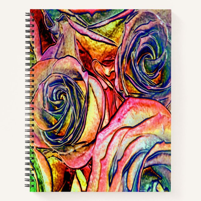 Carnet Spiral - Amour Rose #4477 (Devant)