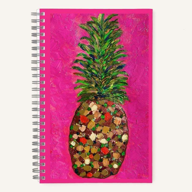 Carnet spiral ananas (couverture rigide) (Recto)