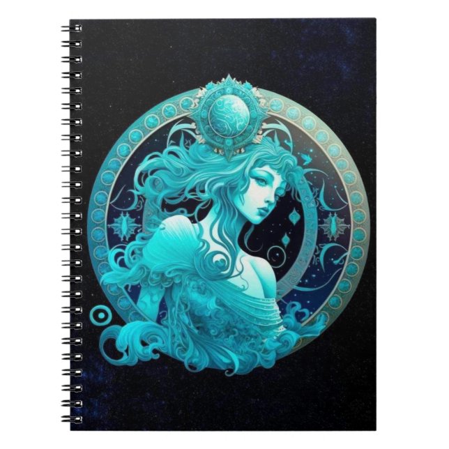 Carnet spiral Aquarius Zodiac (Devant)