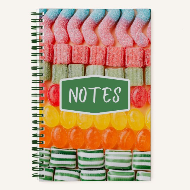Carnet spiral aux bonbons colorés (Recto)