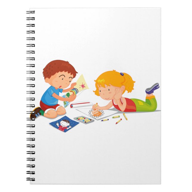 Carnet spiral avec photos en noir et blanc (Devant)